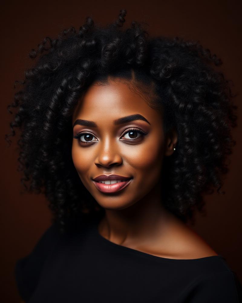 Defined natural curls shaped with a dry curl cut